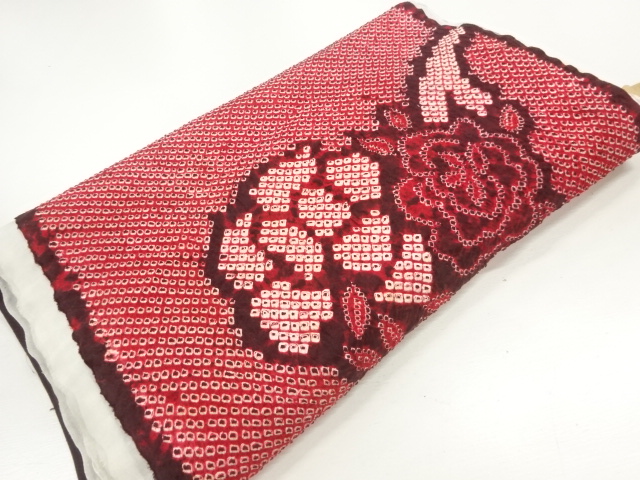 JAPANESE KIMONO / ANTIQUE COTTON SHIBORI FLORAL PATTERN HAORIARAIHARI